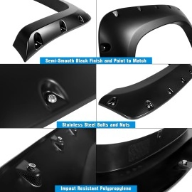 APS FF03BJJ4SK - Pocket Dimple Style Smooth Black Fender Flares