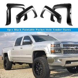 APS FF03BJJ7SK - Pocket Dimple Style Smooth Black Fender Flares