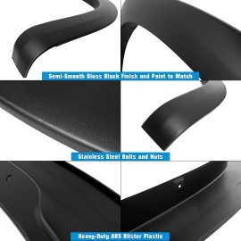 APS FF03RJA7SK - Rugged/ OE Style Smooth Black Fender Flares