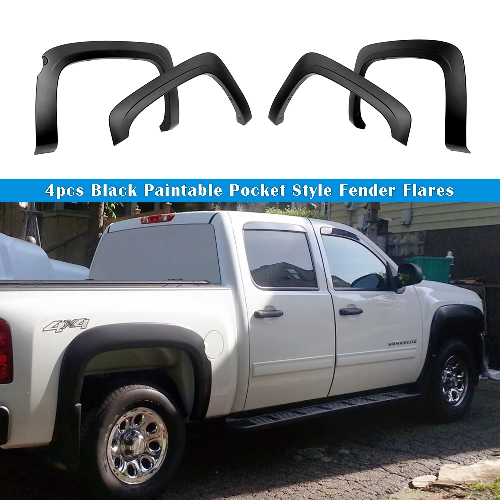 APS FF03RJJ6SK - Rugged/ OE Style Smooth Black Fender Flares