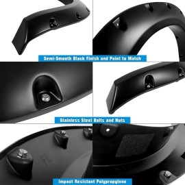 APS FF04BJA0SK - Pocket Dimple Style Smooth Black Fender Flares