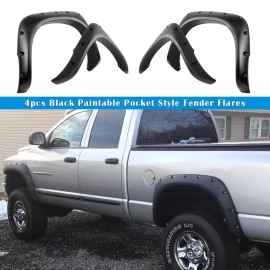 APS FF04BJA3SK - Pocket Dimple Style Smooth Black Fender Flares