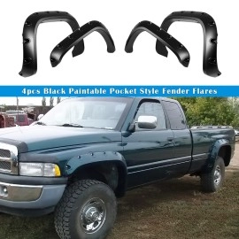 APS FF04BJC7SK - Pocket Dimple Style Smooth Black Fender Flares