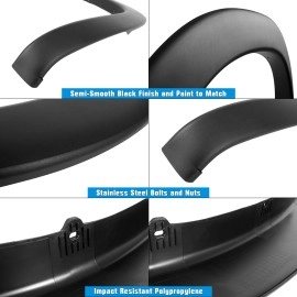 APS FF04RJA3SK - Rugged/ OE Style Smooth Black Fender Flares