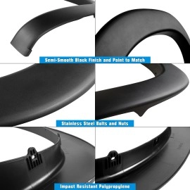 APS FF04RJE8SK - Rugged/ OE Style Smooth Black Fender Flares