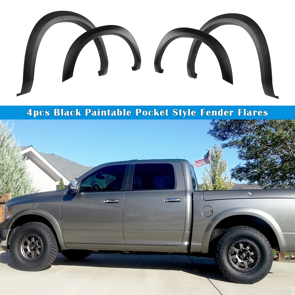 APS FF04RJJ9SK - Rugged/ OE Style Smooth Black Fender Flares