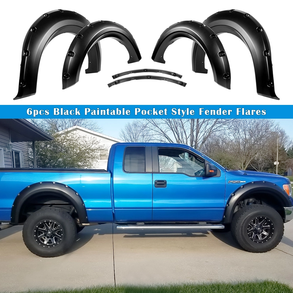 APS FF06BJA5SK - Pocket Dimple Style Smooth Black Fender Flares