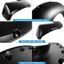 APS FF06BJA8SK - Pocket Dimple Style Smooth Black Fender Flares