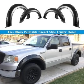 APS FF06BJD1SK - Pocket Dimple Style Smooth Black Fender Flares
