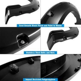 APS FF06BJE2SK - Pocket Dimple Style Smooth Black Fender Flares