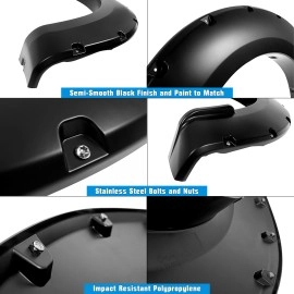 APS FF06BJF0SK - Pocket Dimple Style Smooth Black Fender Flares