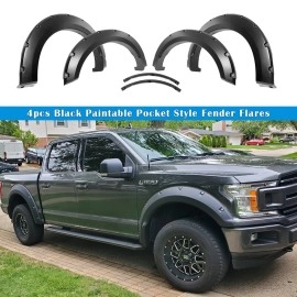 APS FF06BJF2SK - Pocket Dimple Style Smooth Black Fender Flares