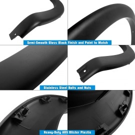 APS FF06RJA5SK - Rugged/ OE Style Smooth Black Fender Flares