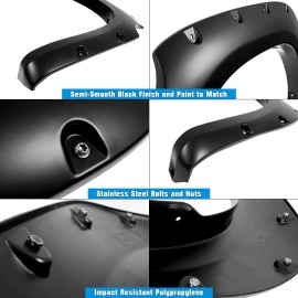 APS FF20BJC2SK - Pocket Dimple Style Smooth Black Fender Flares