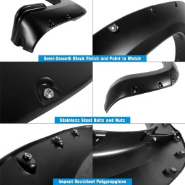 APS FF20BJC4SK - Pocket Dimple Style Smooth Black Fender Flares