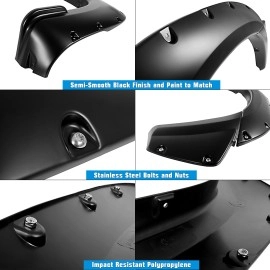 APS FF20BJE3SK - Pocket Dimple Style Smooth Black Fender Flares