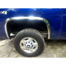 APS FT03H-SILHD07 - 2" Polished Stainless Steel Fender Trim - Set of 4