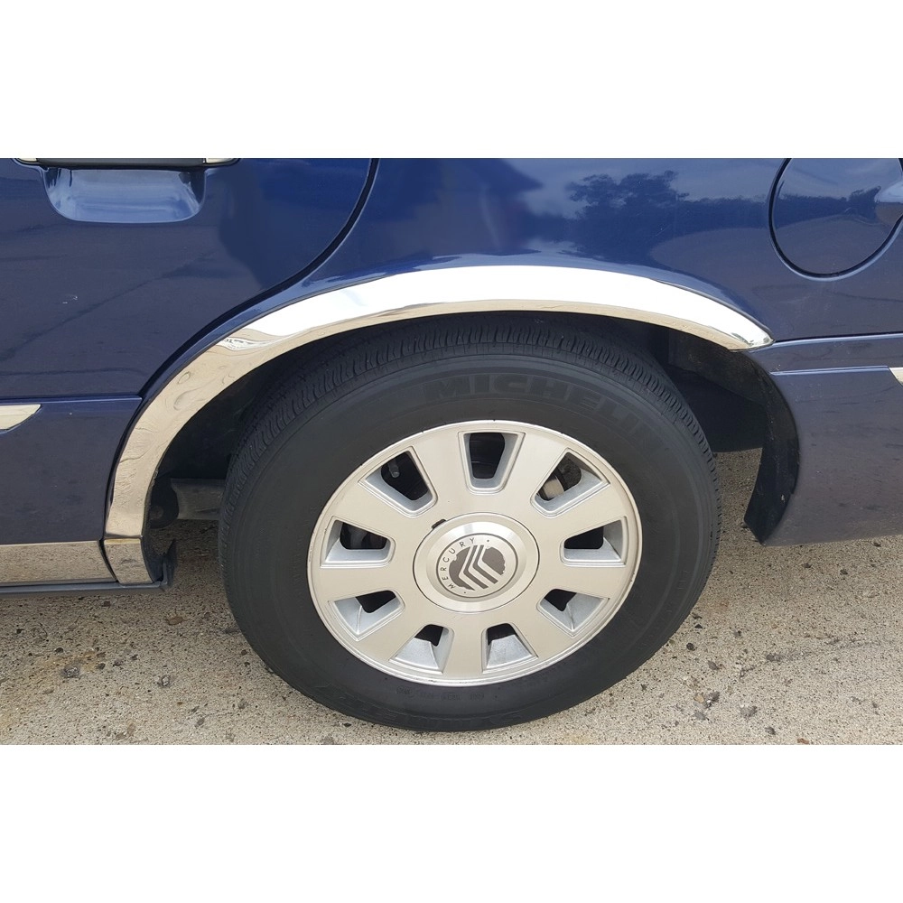 APS FT13E-GM03LS - 2" Polished Stainless Steel Fender Trim - Set of 4