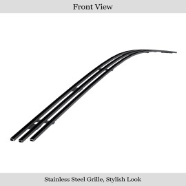 APS GR01FEC78J - Black Stainless Steel Lower Bumper Horizontal Billet Grille