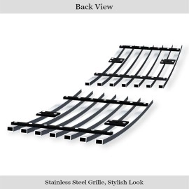 APS GR01FFD82S - Polished Stainless Steel Tow Hook Horizontal Billet Grille