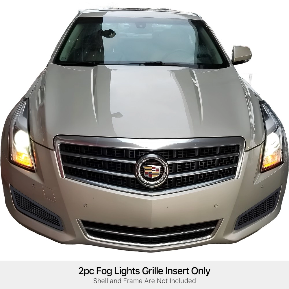 APS GR01GEI54H - Black Stainless Steel Fog Light Cover 1.8mm Wire Mesh Grille