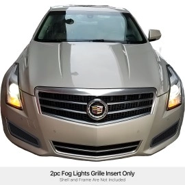 APS GR01GEI54H - Black Stainless Steel Fog Light Cover 1.8mm Wire Mesh Grille