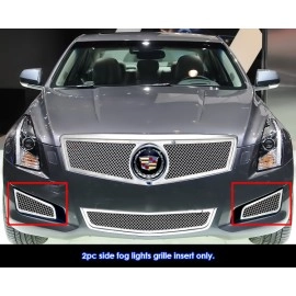 APS GR01GEI54T - Polished Stainless Steel Fog Light Cover 1.8mm Wire Mesh Grille