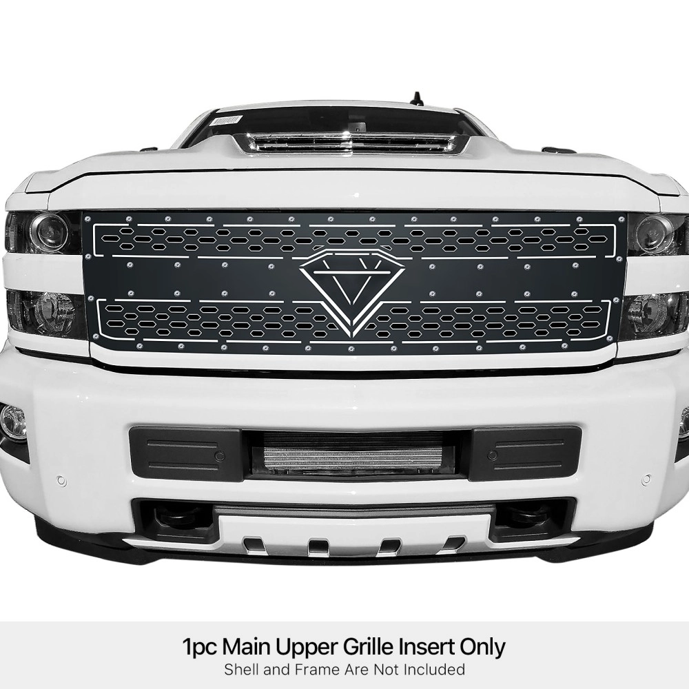 APS GR03DFC33D - Black Stainless Steel Main Upper Double Layer Laser Cut Sheet Grille