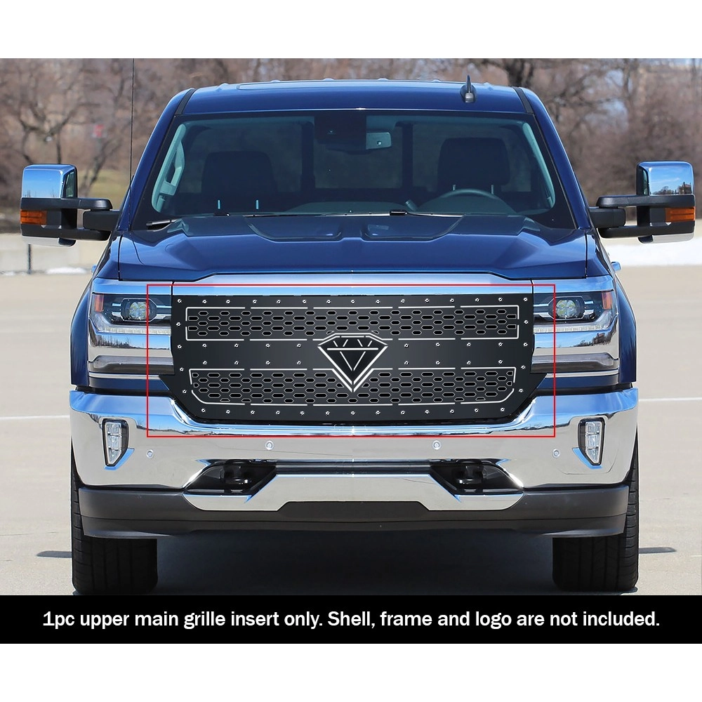 APS GR03DFC75D - Black Stainless Steel Main Upper Double Layer Laser Cut Sheet Grille
