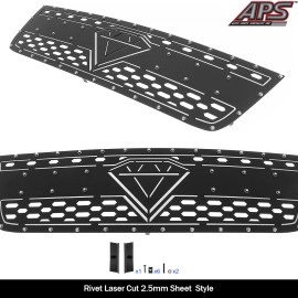 APS GR03DFE76D - Black Stainless Steel Main Upper Double Layer Laser Cut Sheet Grille