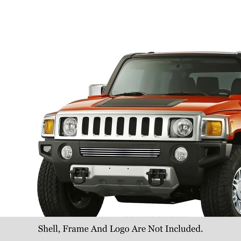 APS GR03FEB46S - Polished Stainless Steel Lower Bumper Vertical Billet Grille