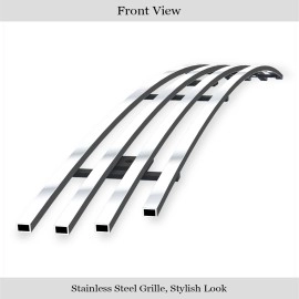 APS GR03FEB46S - Polished Stainless Steel Lower Bumper Vertical Billet Grille