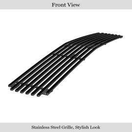 APS GR03FEB49J - Black Stainless Steel Lower Bumper Horizontal Billet Grille