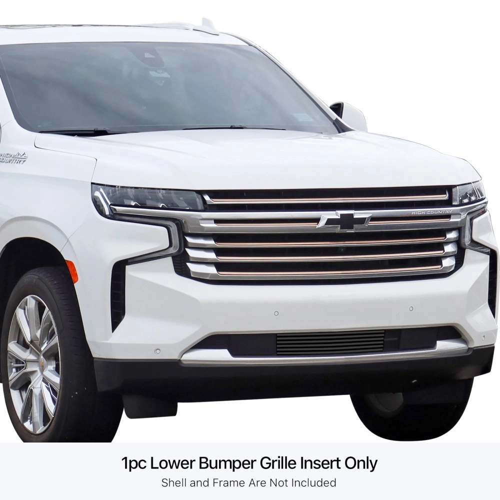 APS GR03FEB80J - Black Stainless Steel Lower Bumper Horizontal Billet Grille