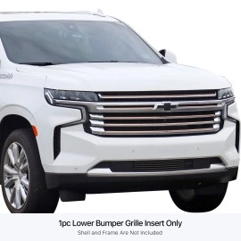 APS GR03FEB80J - Black Stainless Steel Lower Bumper Horizontal Billet Grille