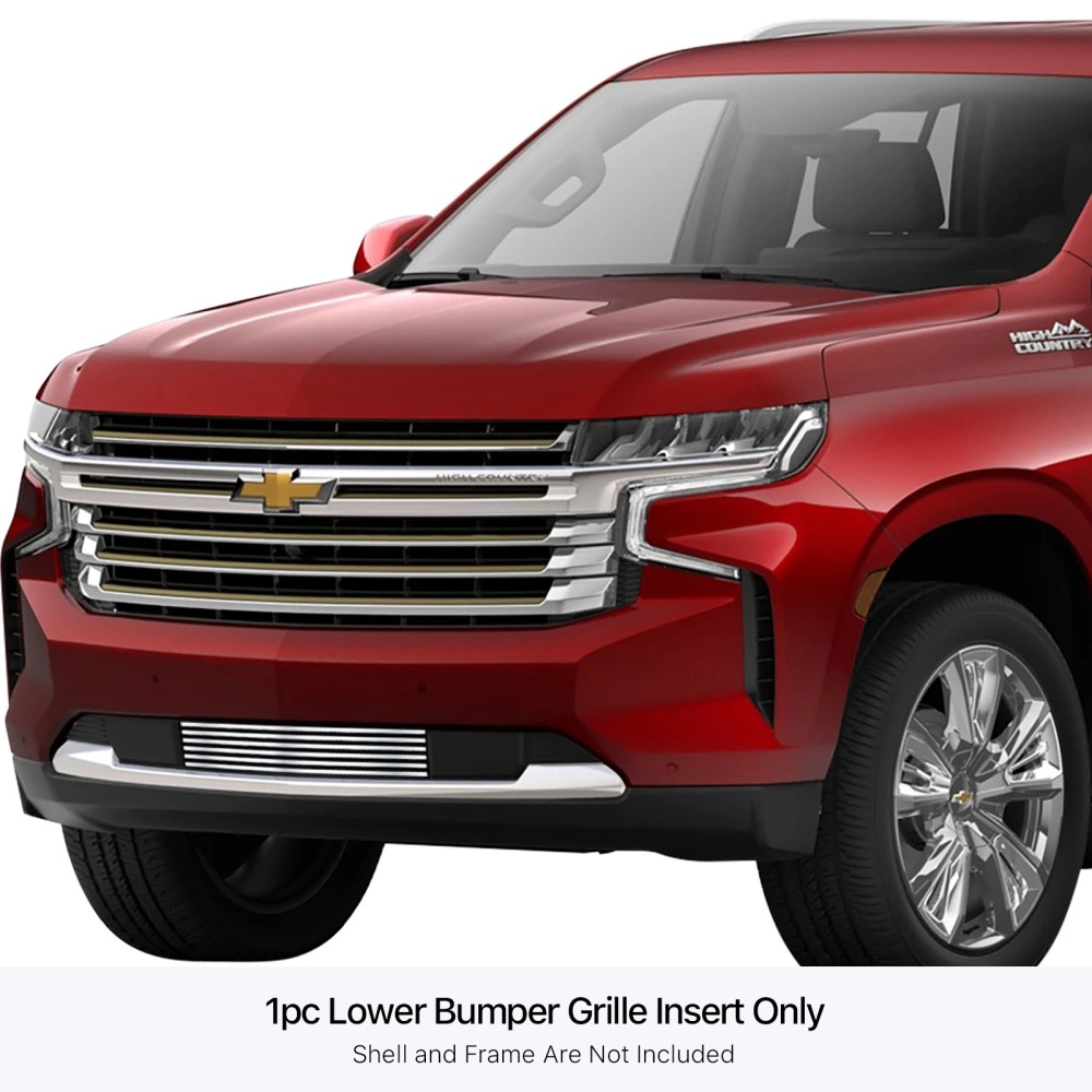 APS GR03FEB80S - Polished Stainless Steel Lower Bumper Horizontal Billet Grille