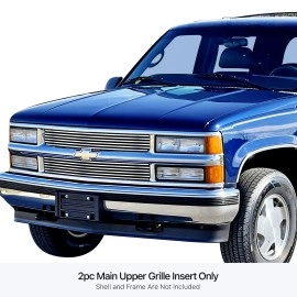 APS GR03FEG35S - Polished Stainless Steel Main Upper Horizontal Billet Grille