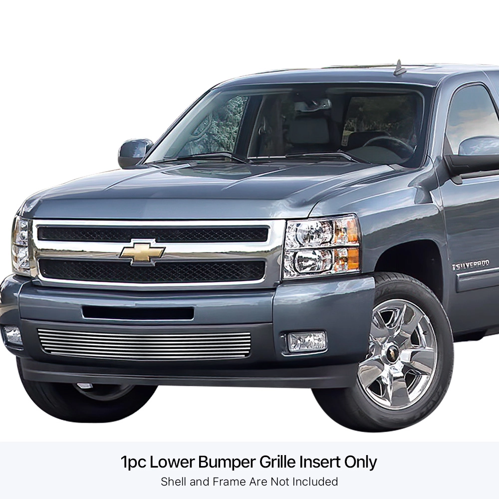APS GR03FEG67S - Polished Stainless Steel Lower Bumper Horizontal Billet Grille