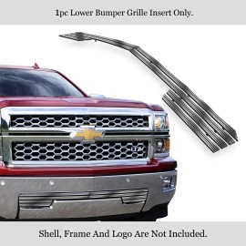 APS GR03FEI90T - Polished Aluminum Lower Bumper 20mm Horizontal Billet Grille
