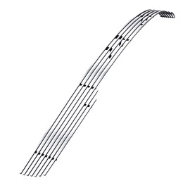 APS GR03FEI96C - Hairline Stainless Steel Main Upper Horizontal Billet Grille