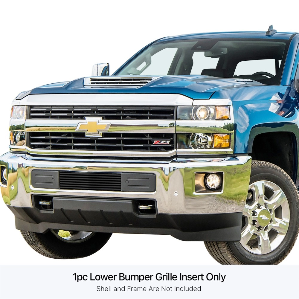 APS GR03FFC19J - Black Stainless Steel Lower Bumper Horizontal Billet Grille