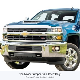 APS GR03FFC19J - Black Stainless Steel Lower Bumper Horizontal Billet Grille