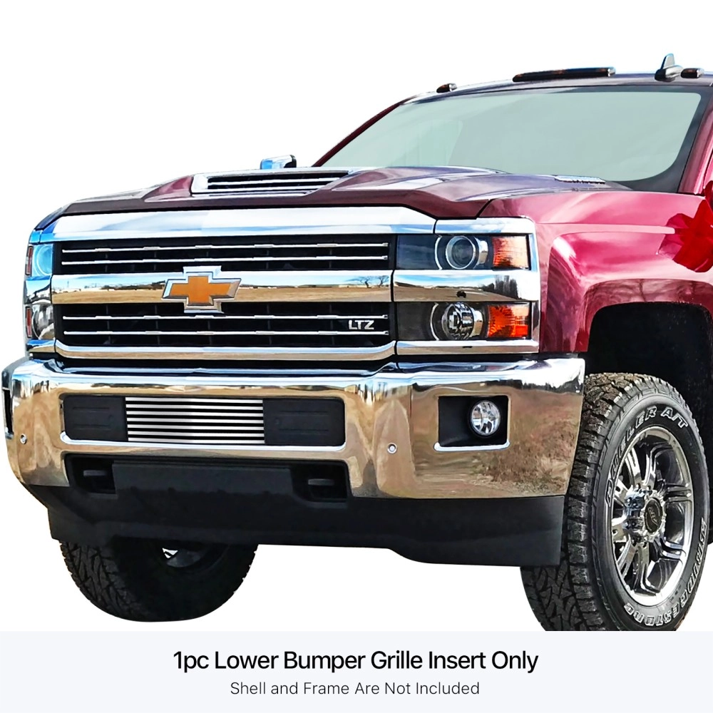 APS GR03FFC19S - Polished Stainless Steel Lower Bumper Horizontal Billet Grille