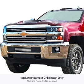 APS GR03FFC19S - Polished Stainless Steel Lower Bumper Horizontal Billet Grille