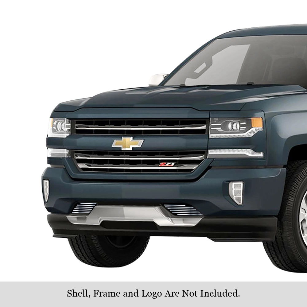 APS GR03FFC23S - Polished Stainless Steel Lower Bumper Horizontal Billet Grille
