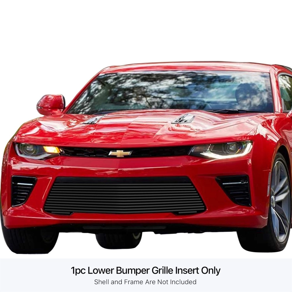 APS GR03FFC66J - Black Stainless Steel Lower Bumper Horizontal Billet Grille
