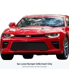 APS GR03FFC66J - Black Stainless Steel Lower Bumper Horizontal Billet Grille
