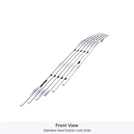 APS GR03FFC71C - Hairline Stainless Steel Lower Bumper Horizontal Billet Grille