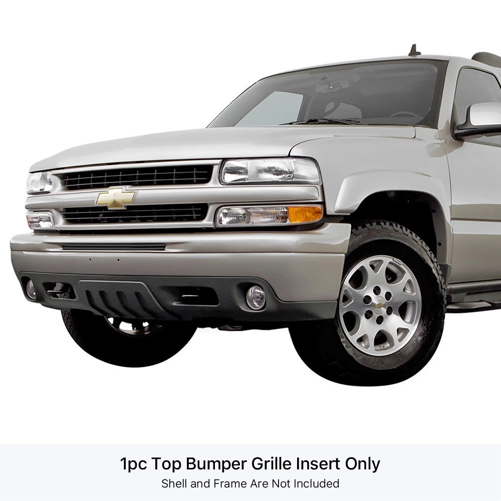 APS GR03FFE69J - Black Stainless Steel Top Bumper Horizontal Billet Grille