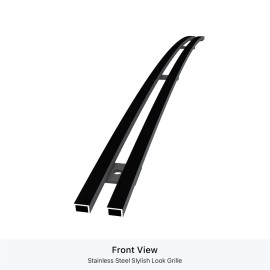 APS GR03FFE69J - Black Stainless Steel Top Bumper Horizontal Billet Grille